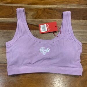 Darc Sport Lilac Ribbed Scoop Neck Sports Bra